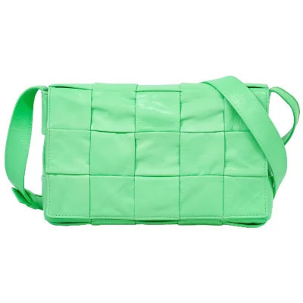 Bottega Veneta Cassette Intrecciato Shoulder Bag Leather Green